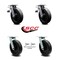 Service Caster 8 Inch Polyolefin Caster Set with Roller Bearings 2 Brakes 2 Swivel Locks SCC SCC-TTL30S820-POR-2-BSL-2 - alternate 5